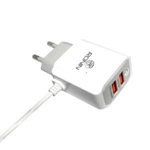 R-722 Dual USB + Attached Wire Charger 2.4A